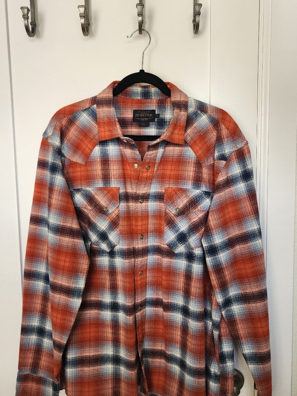 Pendelton, Mens, XL, long sleeve, flannel, pearl snap button up